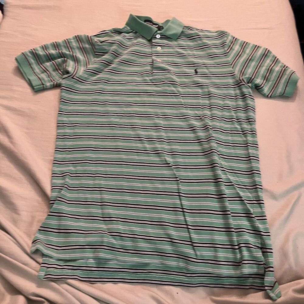 Polo Ralph Lauren Golf Fit Men’s Size Large Green Striped EUC